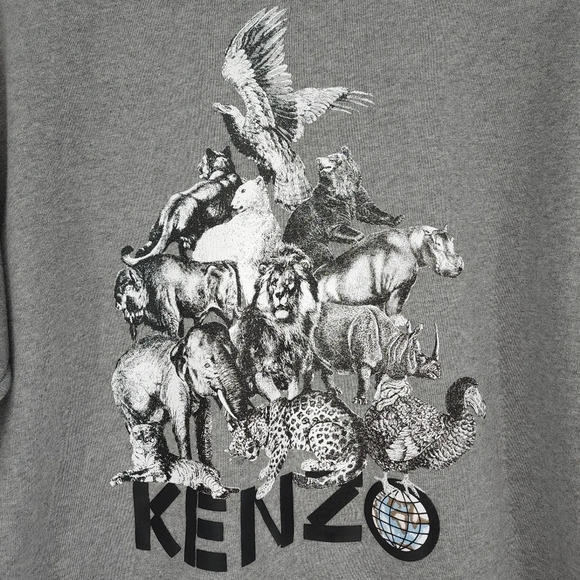 Kenzo Gray Animal Pyramid Graphic Sweatshirt - Picture 3 of 10